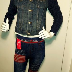 Polo blue jean jacket and leggings